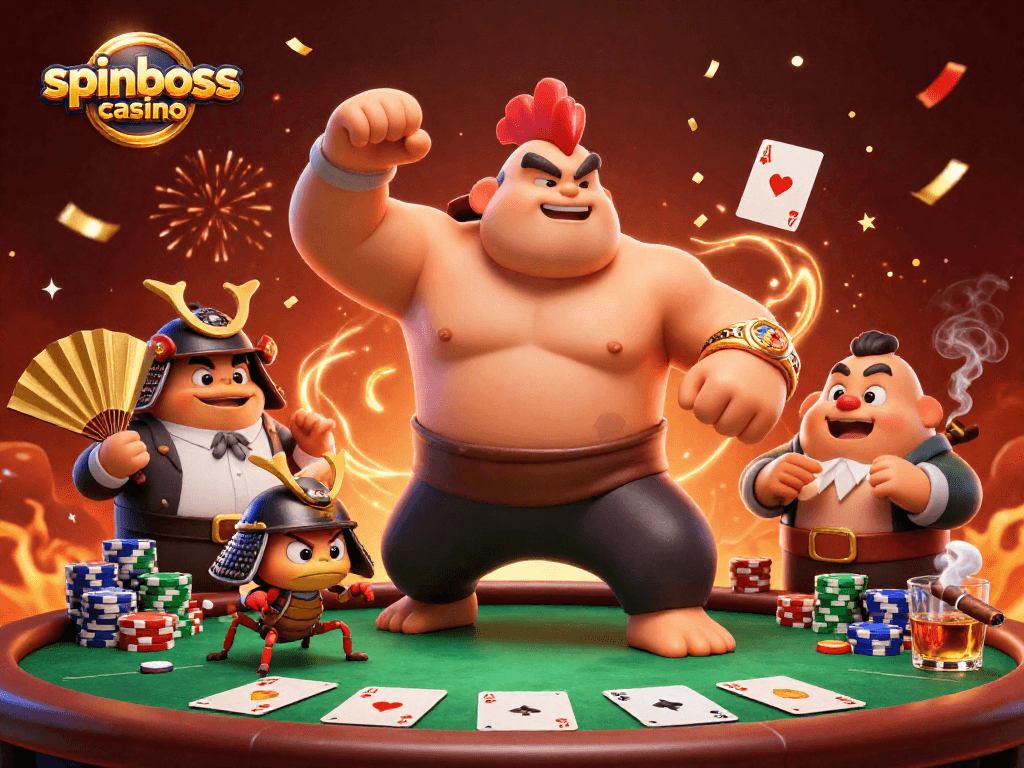 Entfessle den Nervenkitzel bei spinboss casino mit dynamischen Poker-Action und farbenfrohen Symbolen.