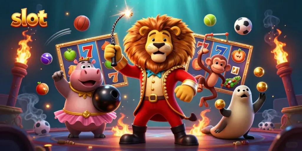 Experience exhilarating slot action with animated characters in a vibrant casino scene.