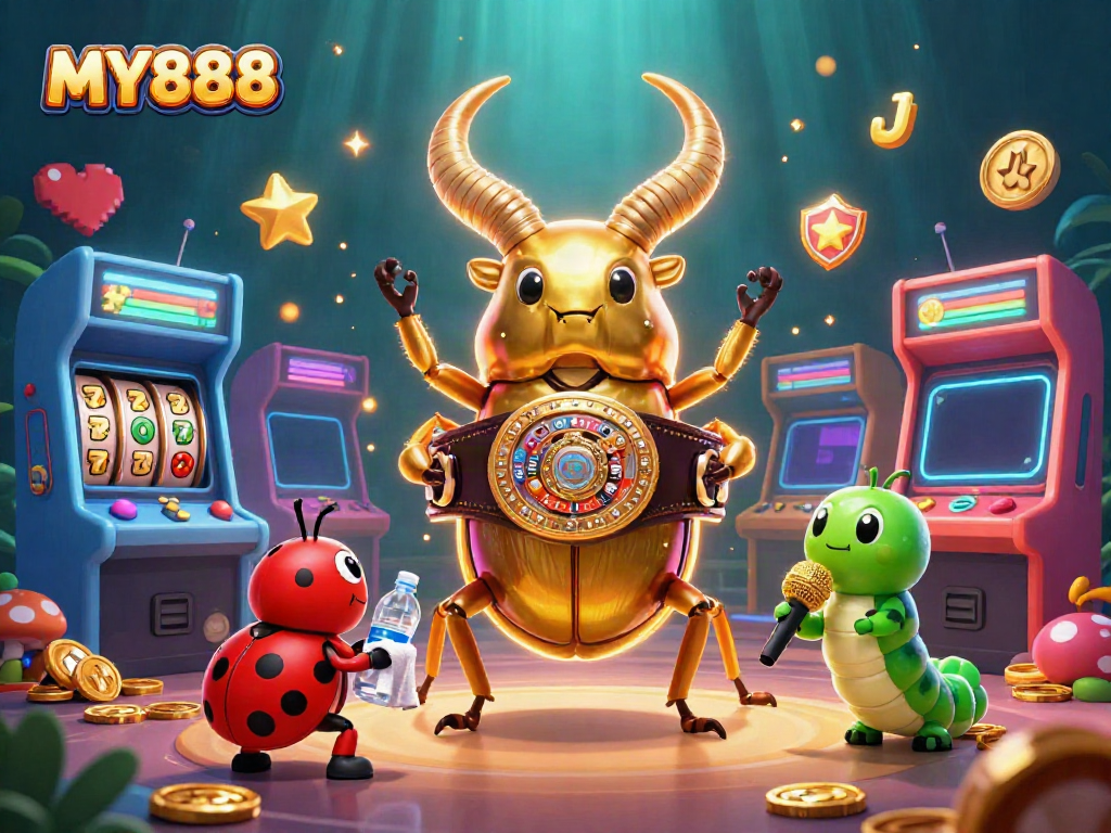 Experience MY888's vibrant slots action with dynamic gaming characters and colorful elements.