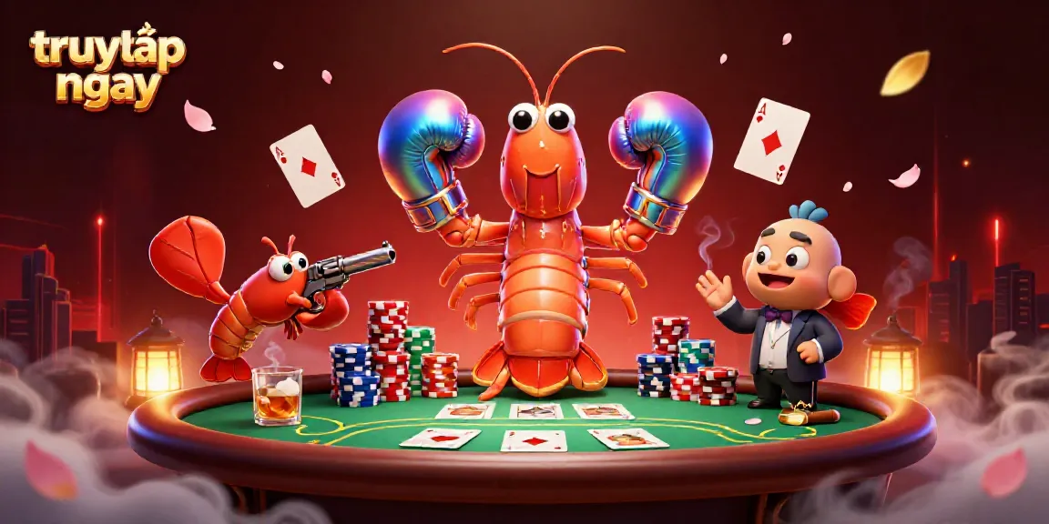 Experience thrilling action with "truy cập ngay" as vibrant sea creatures engage in high-stakes poker.