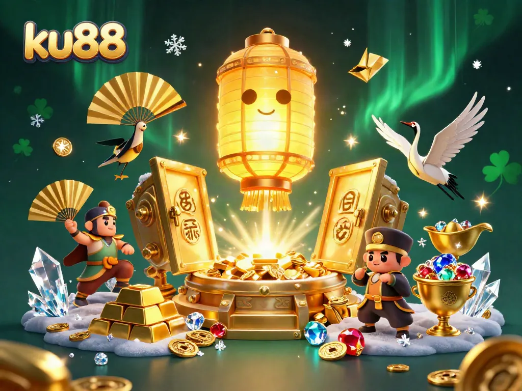 Experience the vibrant world of ku88 casino with immersive gaming elements and golden treasures.