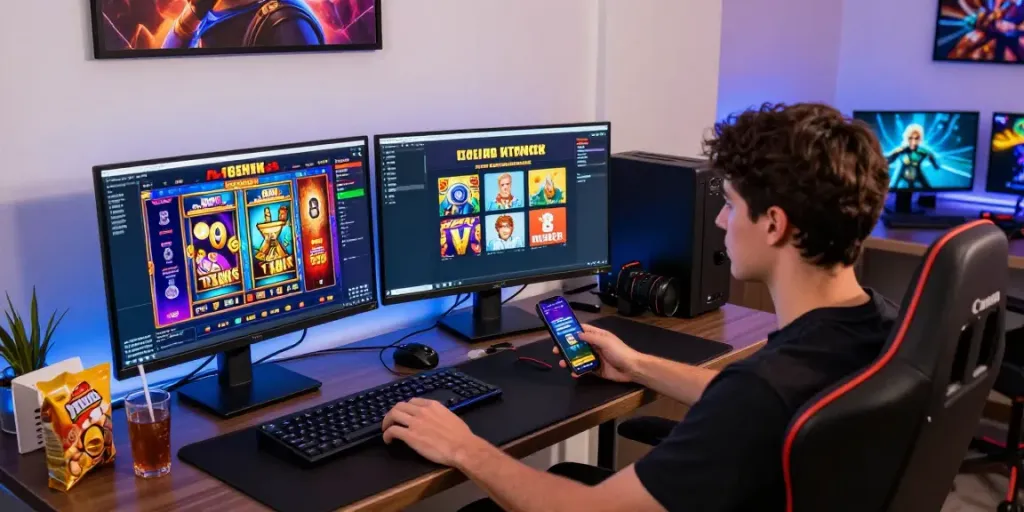 Engaging slot88 gaming experience on a modern gaming setup with vibrant graphics and immersive atmosphere.