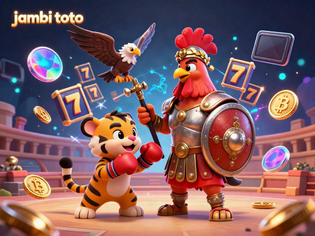 Experience the excitement of jambi toto with vibrant slot reels and dynamic game elements in 3D.