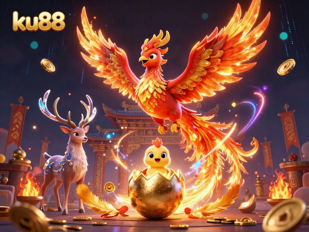 Engage in thrilling gameplay with ku88's dynamic characters in a vibrant casino setting.