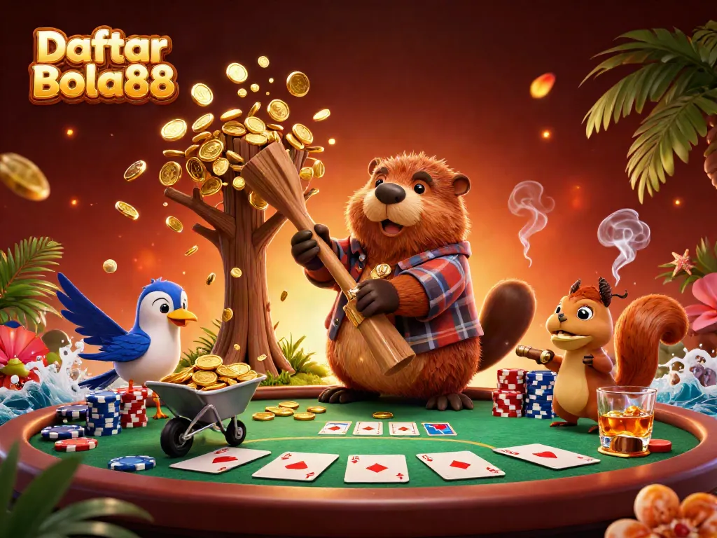 Experience the thrill of Daftar Bola88 with vibrant 3D carnival-themed casino gaming elements.