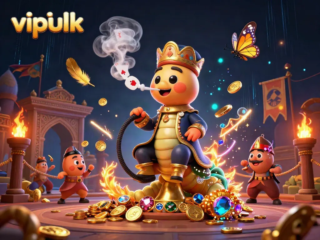 Engage in thrilling gameplay at vipluck, where a colorful 3D illustration showcases the excitement of poker hands.
