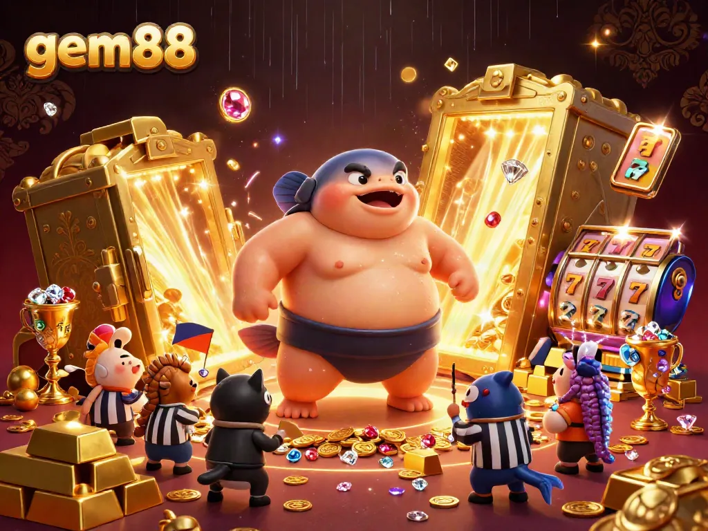 Experience thrilling gameplay and excitement at gem88 with vibrant 3D casino elements in an underwater scene.