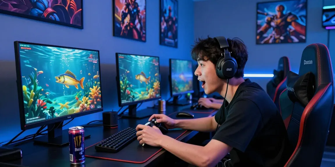 Player engaged in an exciting fishing game at Du88 showcasing vibrant graphics and gaming atmosphere.